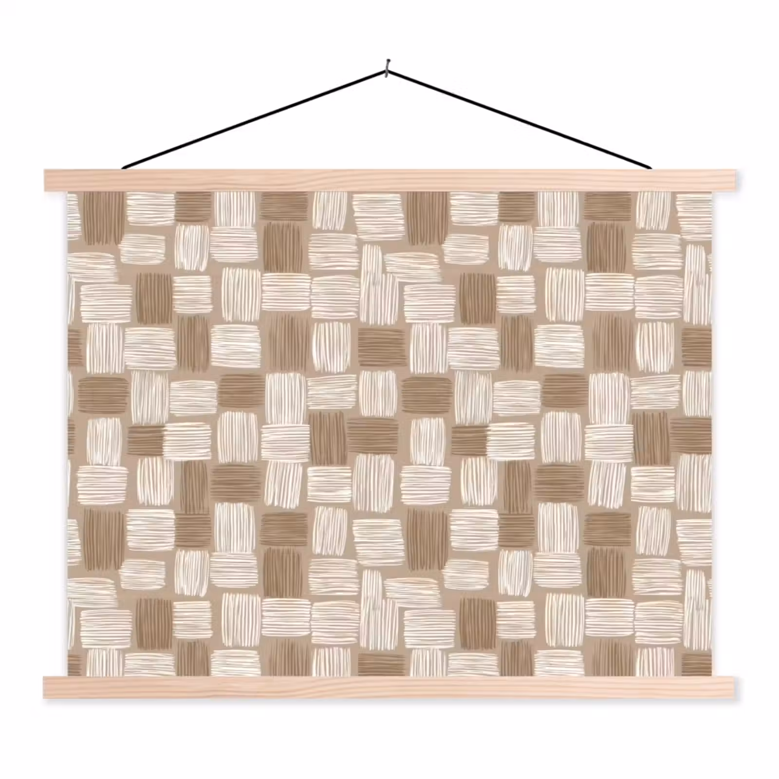 Schoolplaat - Blok - Patroon - Bruin — 1