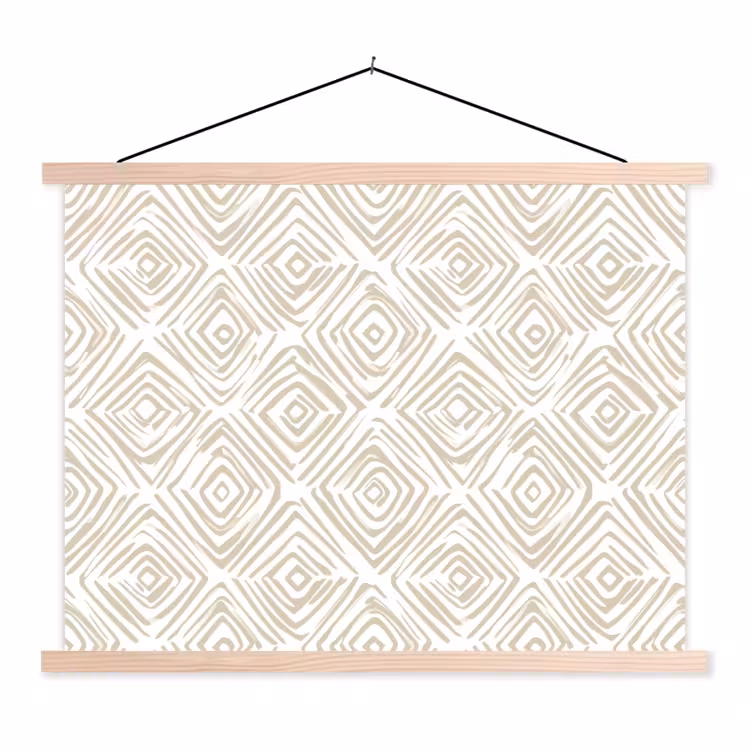 Schoolplaat - Abstract - Ruit - Beige — 1