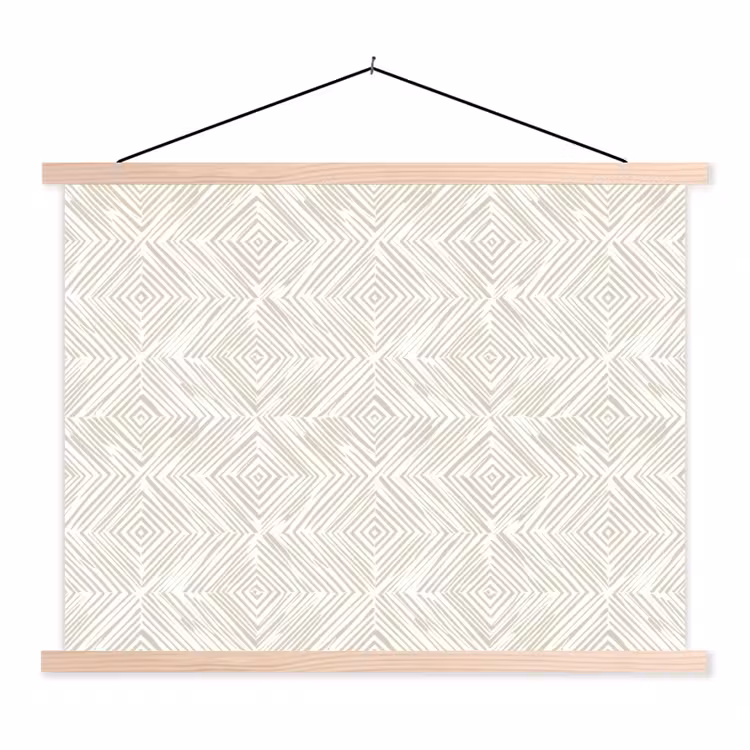 Schoolplaat - Abstract - Ruiten - Beige — 1