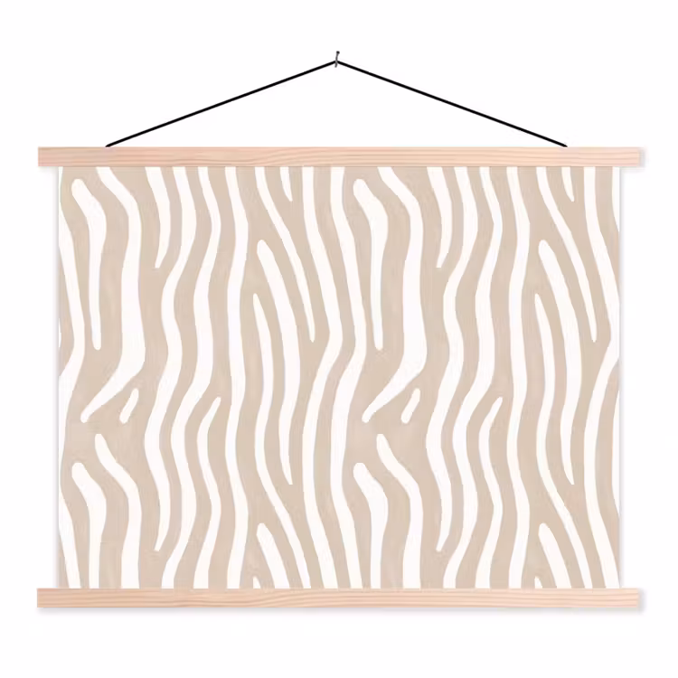 Schoolplaat - Abstract - Zebra - Beige — 1