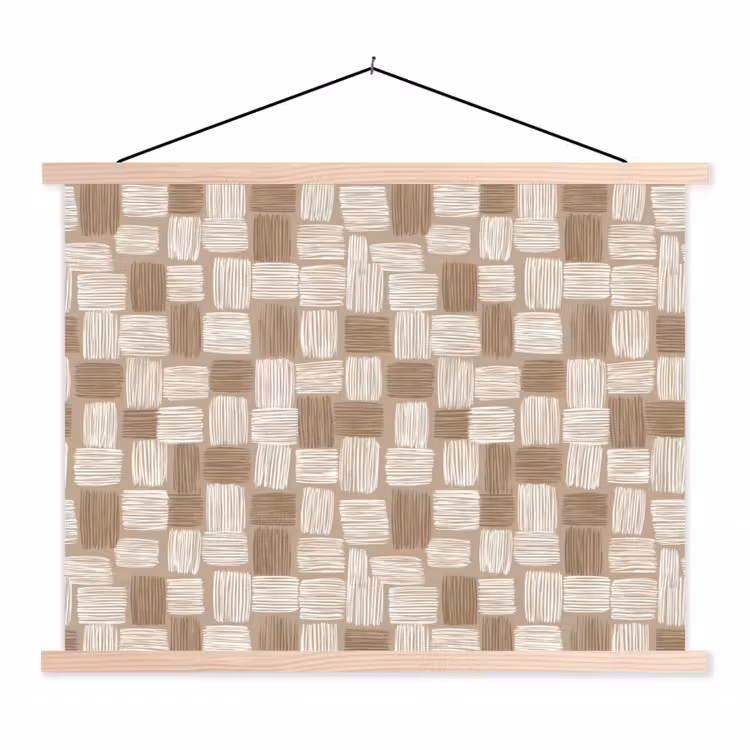 Schoolplaat - Blok - Patroon - Bruin — 1