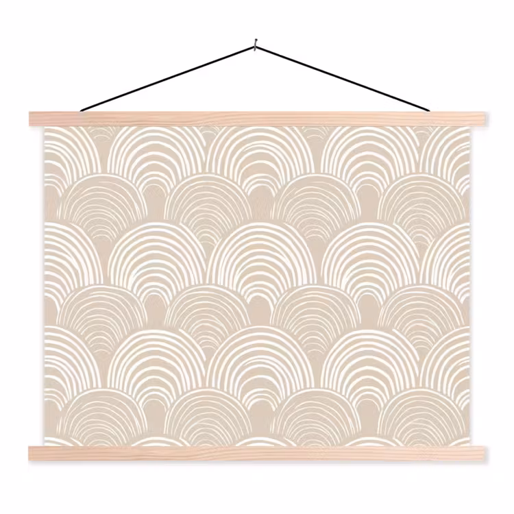 Schoolplaat - Golven - Structuur - Beige — 1