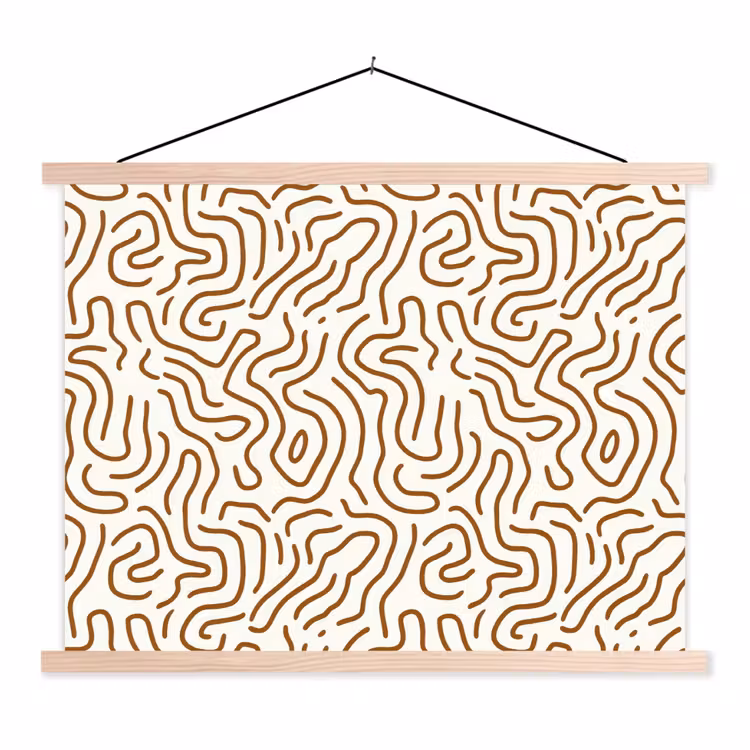 Schoolplaat - Minimalistisch - Patroon - Terracotta — 1