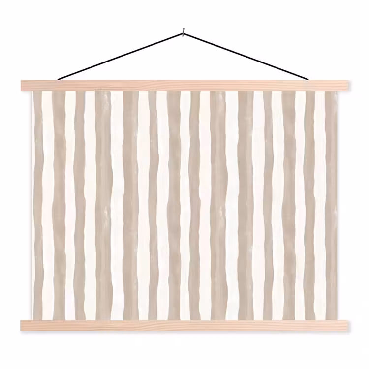 Schoolplaat - Minimalistisch - Strepen - Beige — 1