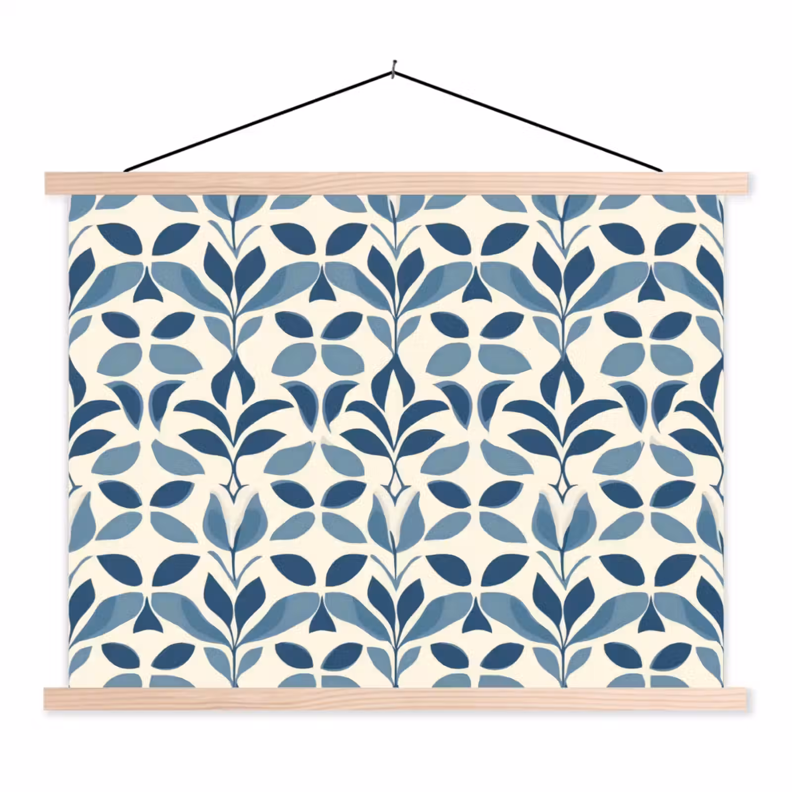 Schoolplaat - Flora - Modern - Blauw — 1