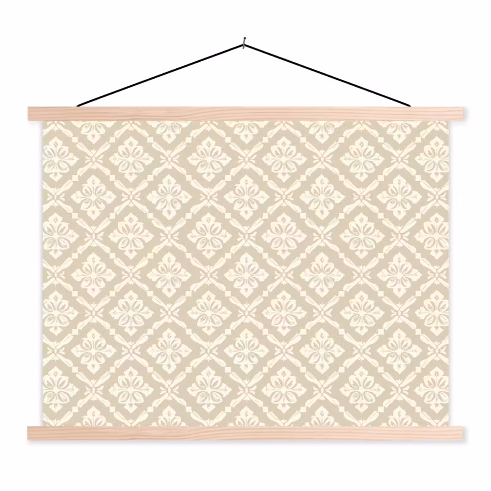 Schoolplaat - Floraal - Ornament - Beige — 1