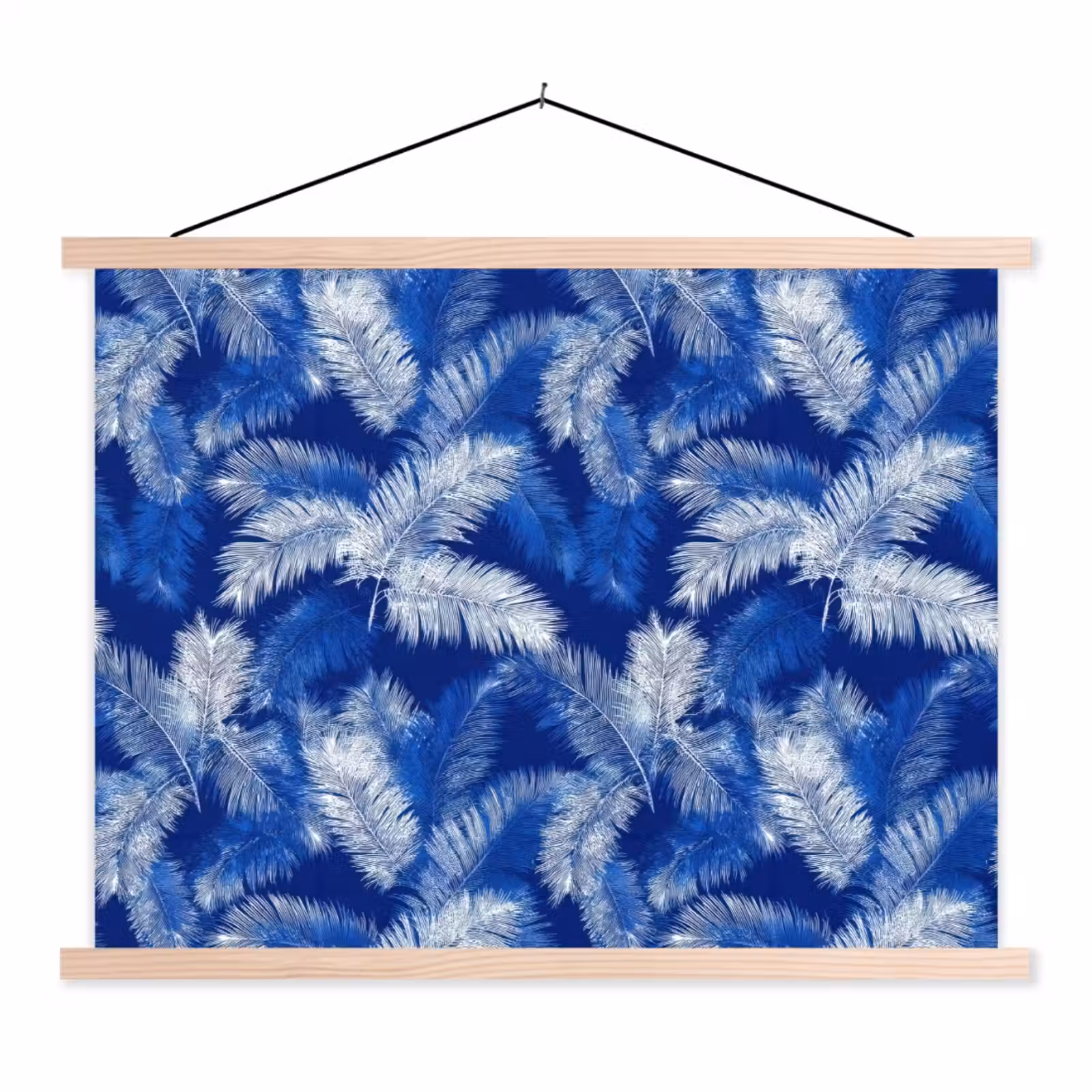 Schoolplaat - Palmblad - Patroon - Blauw — 1