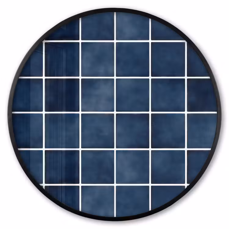 Ronde fotolijst - Tegel - Modern - Blauw — 1