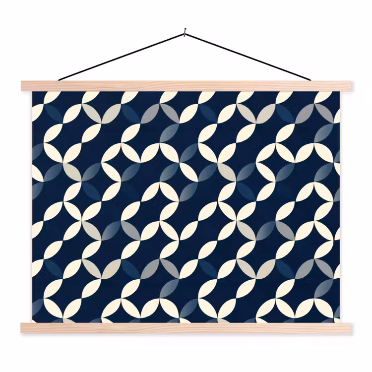 Schoolplaat - Abstract - Patroon - Blauw — 1
