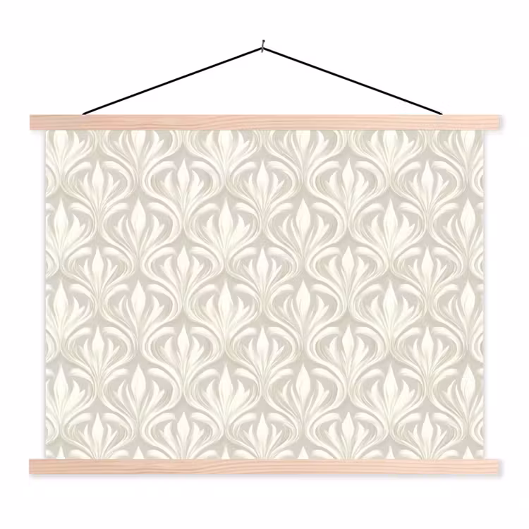 Schoolplaat - Barok - Patroon - Beige — 1