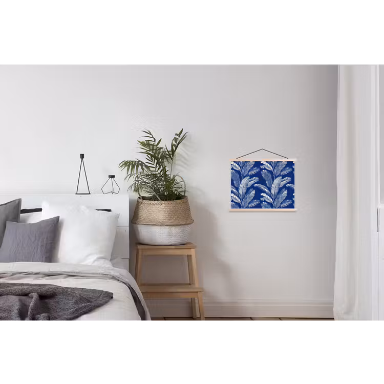 Schoolplaat - Blad - Palm - Blauw — 2
