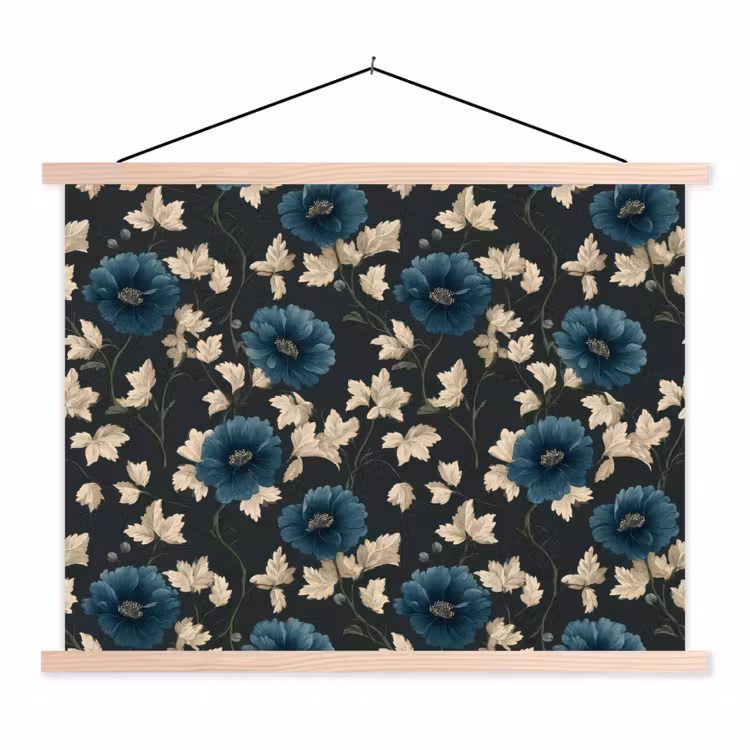 Schoolplaat - Botanisch - Bloemen - Blauw — 1