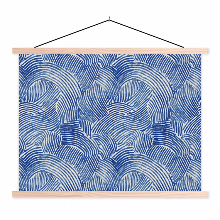 Schoolplaat - Modern - Abstract - Blauw — 1