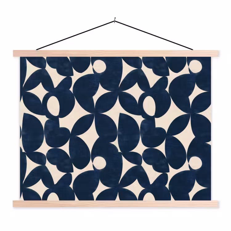 Schoolplaat - Modern - Geometrisch - Blauw — 1