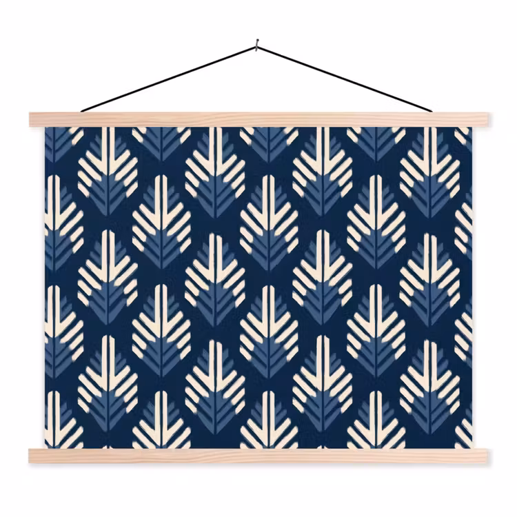 Schoolplaat - Modern - Patroon - Blauw — 1