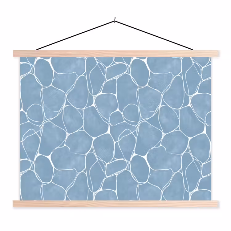 Schoolplaat - Organisch - Patroon - Blauw — 1