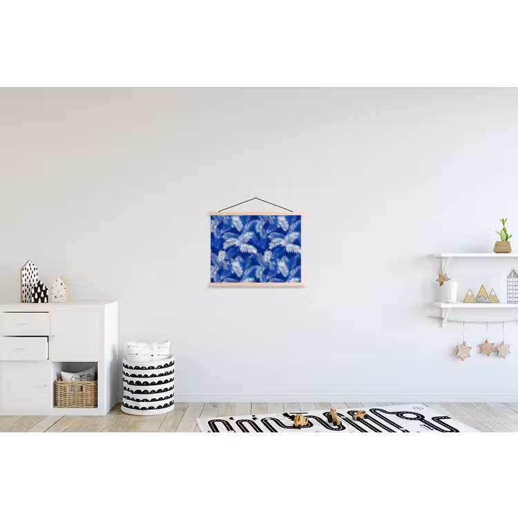 Schoolplaat - Palmblad - Patroon - Blauw — 3