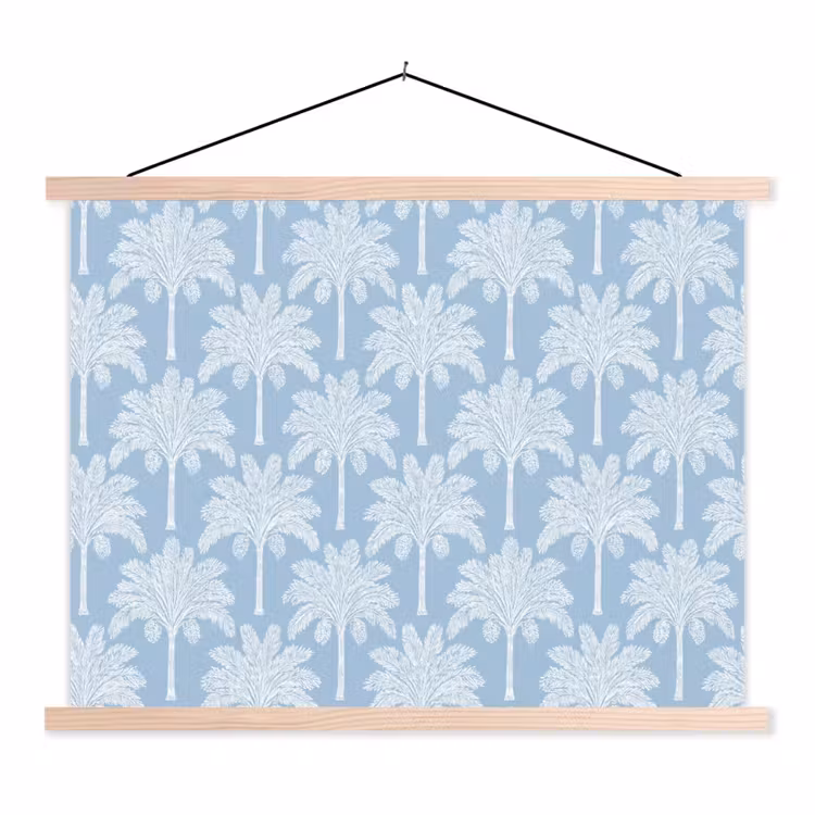 Schoolplaat - Palmboom - Modern - Blauw — 1