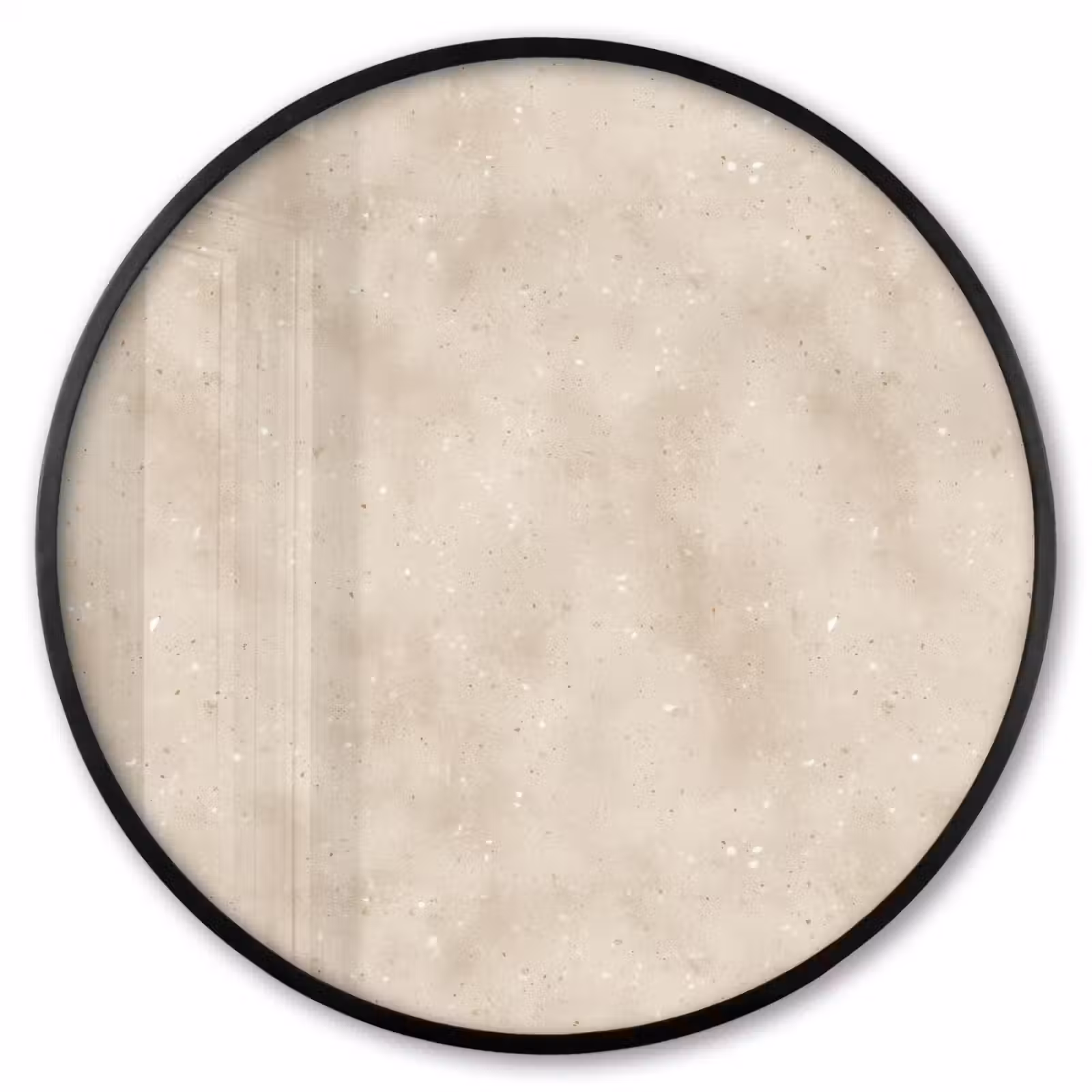 Ronde fotolijst - Structuur - Spikkels - Beige — 1