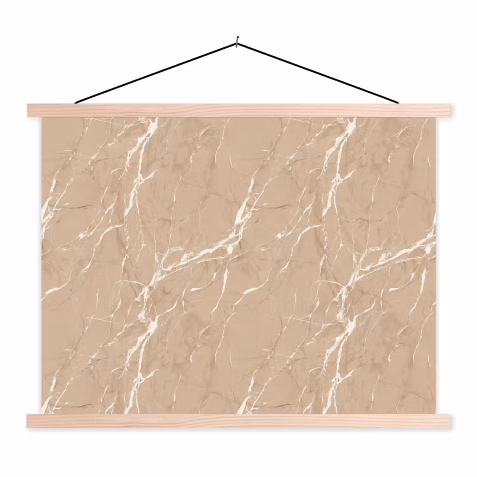 Schoolplaat - Beige - Marmer - Organisch - Wit — 1