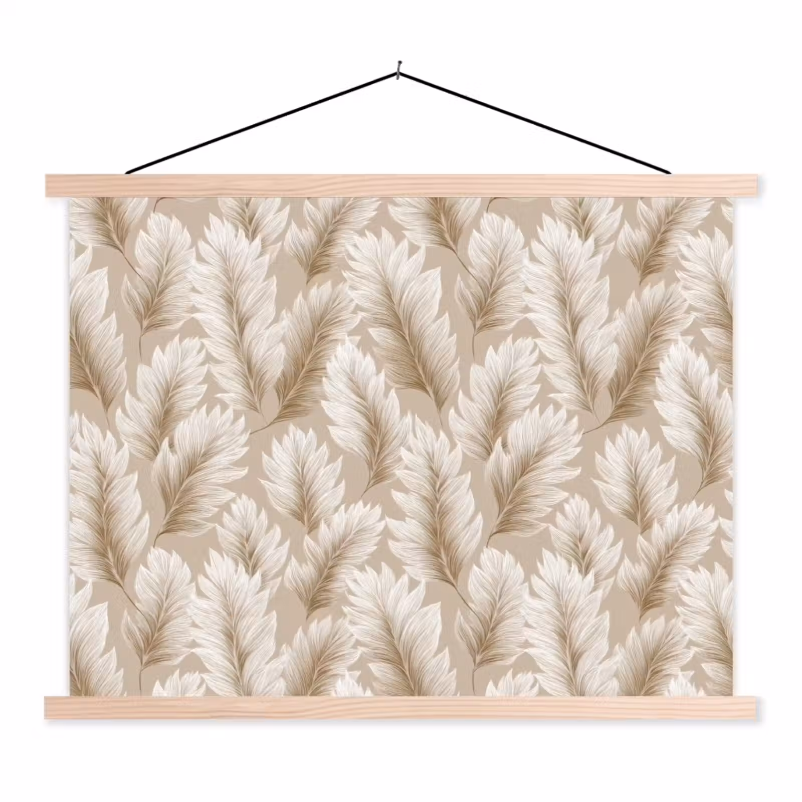 Schoolplaat - Botanisch - Patroon - Beige — 1