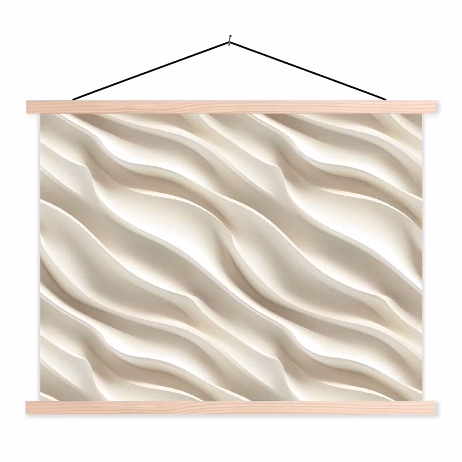 Schoolplaat - Diagonaal - Golven - Crème — 1