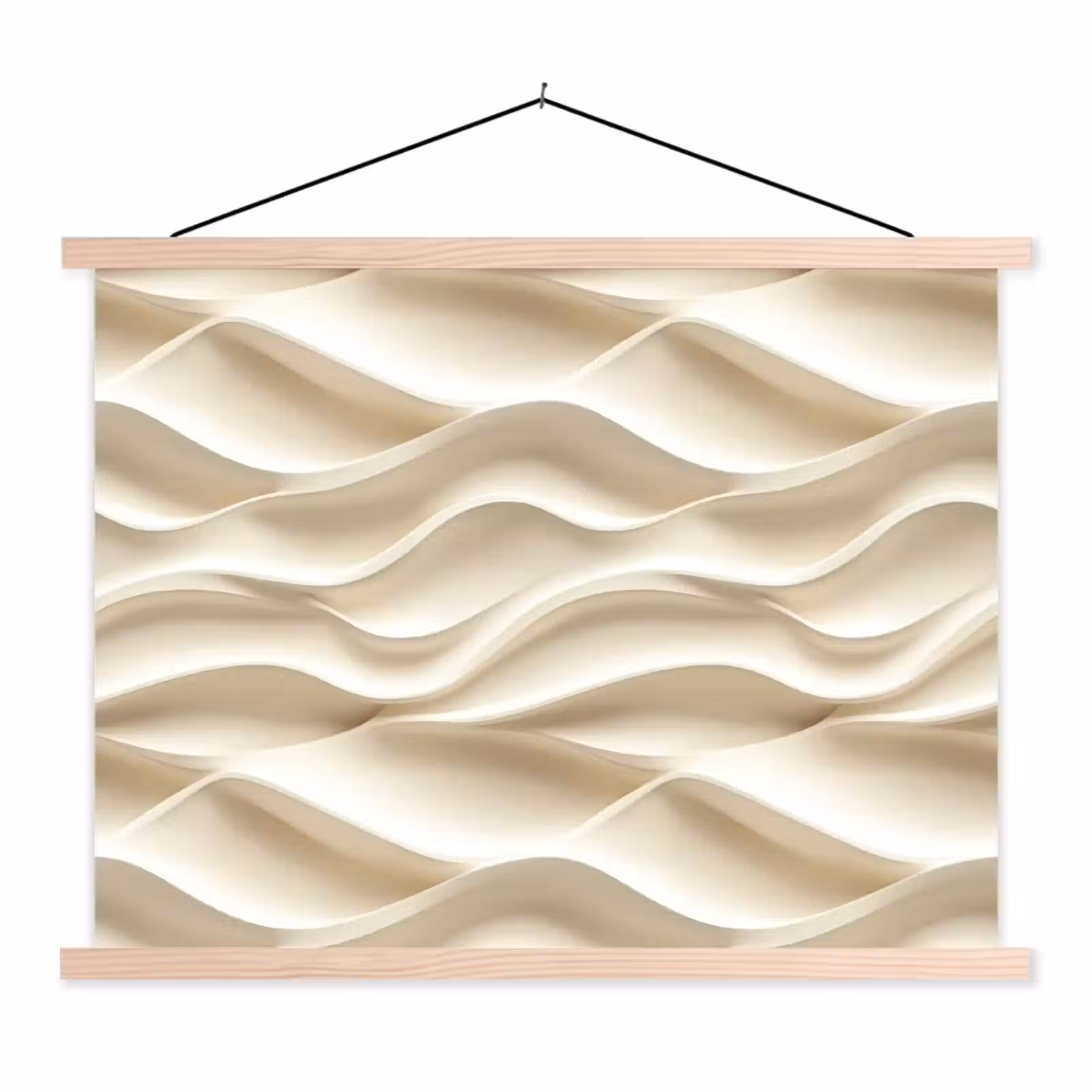 Schoolplaat - Lijnen - Golvend - Crème — 1