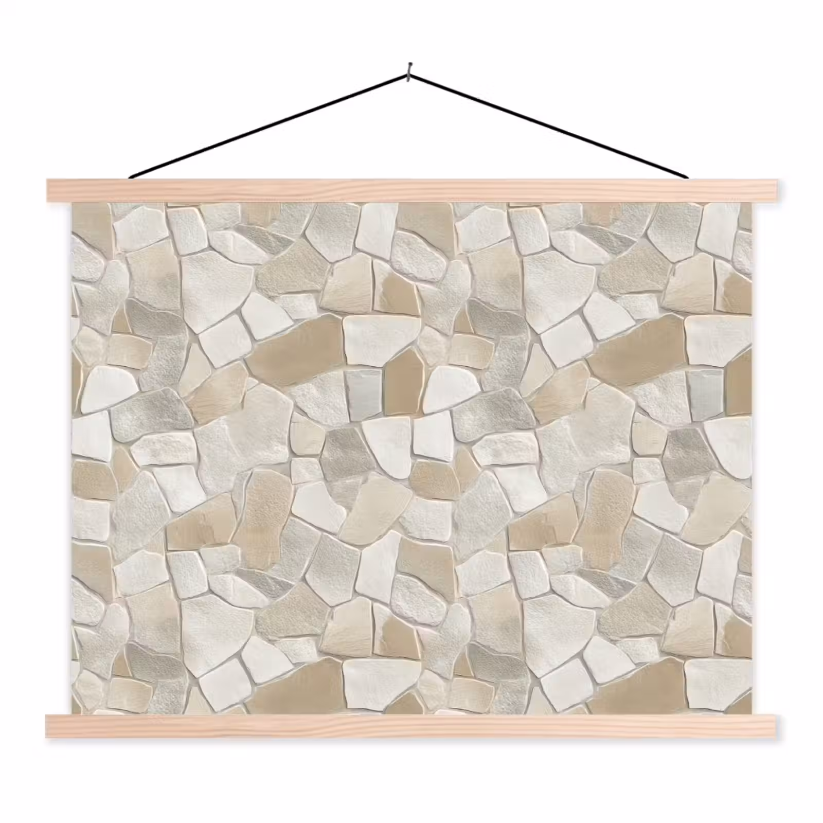 Schoolplaat - Mozaïek - Stenen - Beige — 1