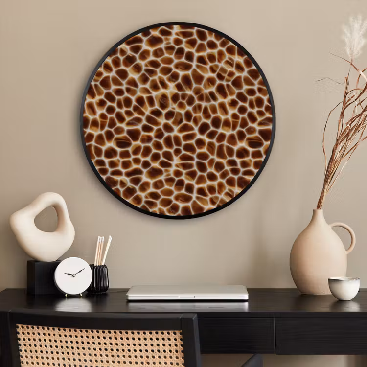Ronde fotolijst - Schildpad - Bruin - Patroon — 2