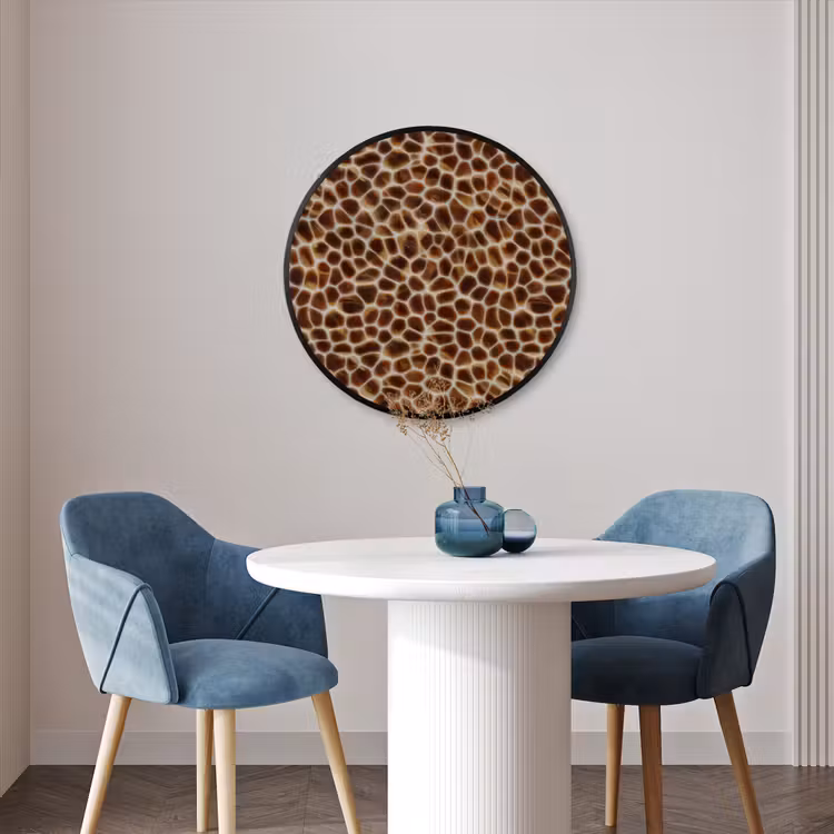Ronde fotolijst - Schildpad - Bruin - Patroon — 3