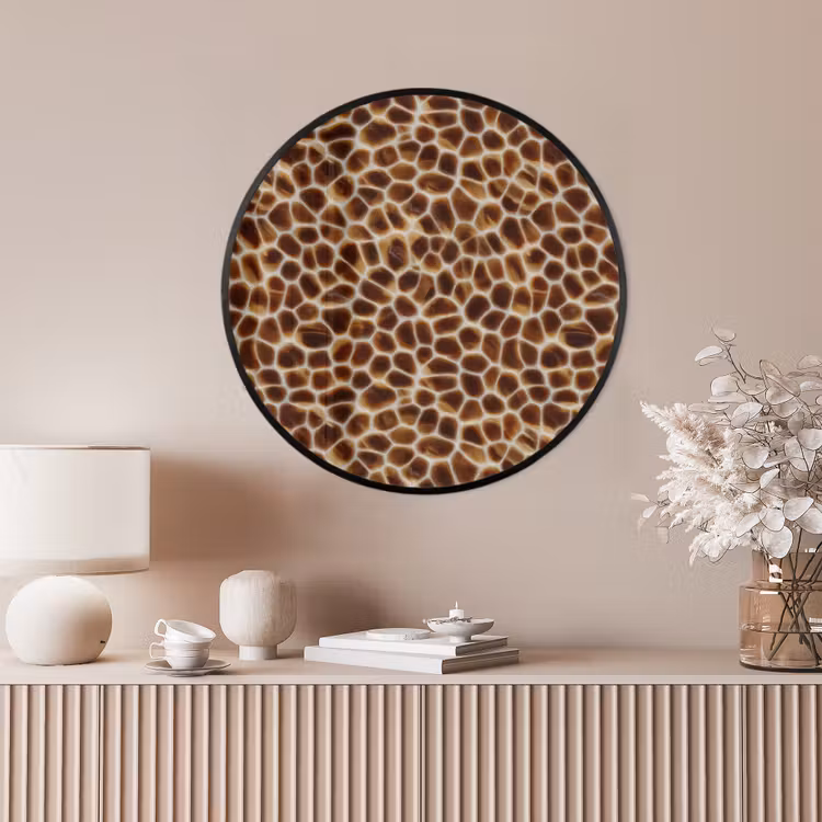 Ronde fotolijst - Schildpad - Bruin - Patroon — 4