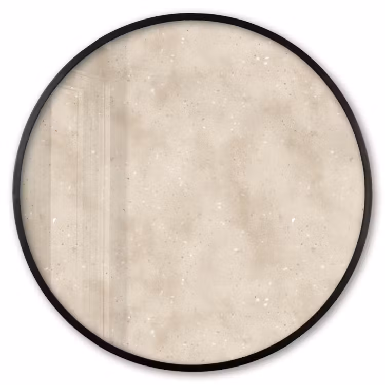 Ronde fotolijst - Structuur - Spikkels - Beige — 1