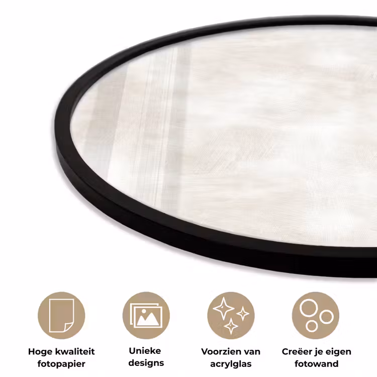 Ronde fotolijst - Subtiel - Structuur - Beige — 5