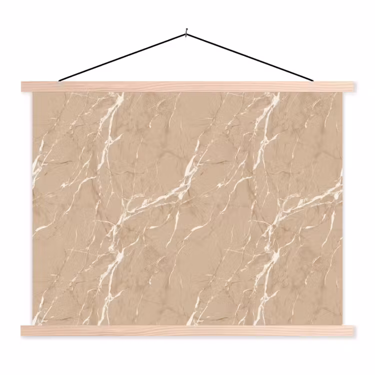 Schoolplaat - Beige - Marmer - Organisch - Wit — 1