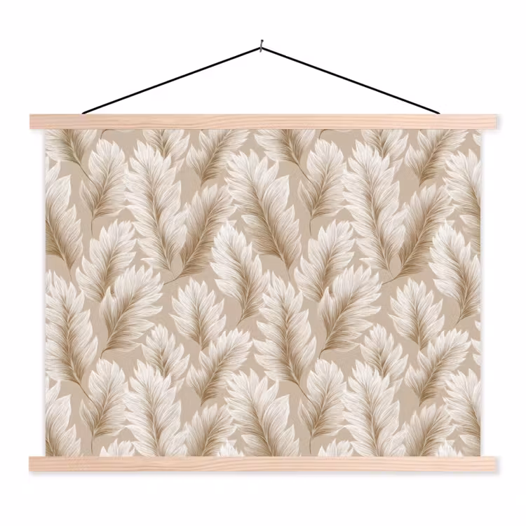 Schoolplaat - Botanisch - Patroon - Beige — 1