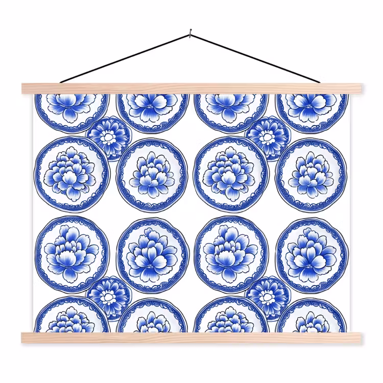 Schoolplaat - Cirkels - Bloemen - Blauw — 1