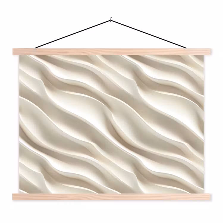 Schoolplaat - Diagonaal - Golven - Crème — 1
