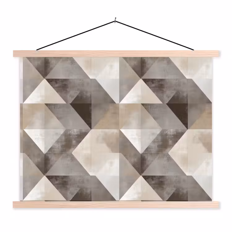 Schoolplaat - Geometrisch - Motief - Aardetinten — 1