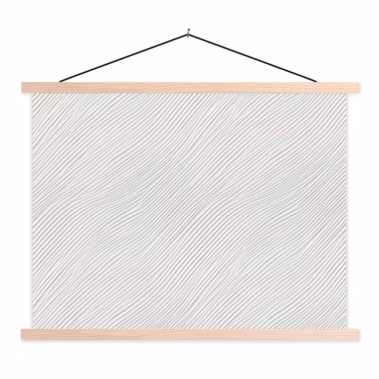 Schoolplaat - Golven - Ribbels - Wit — 1
