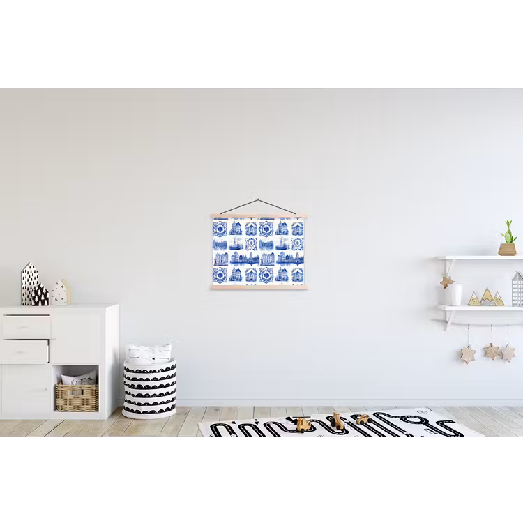 Schoolplaat - Huizen - Schepen - Blauw — 3