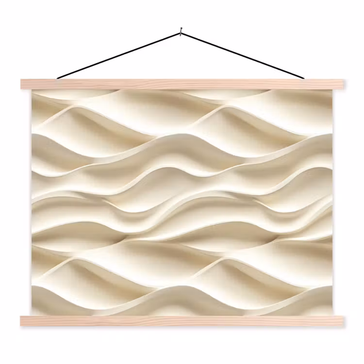 Schoolplaat - Lijnen - Golvend - Crème — 1