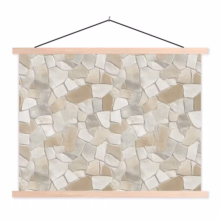 Schoolplaat - Mozaïek - Stenen - Beige — 1