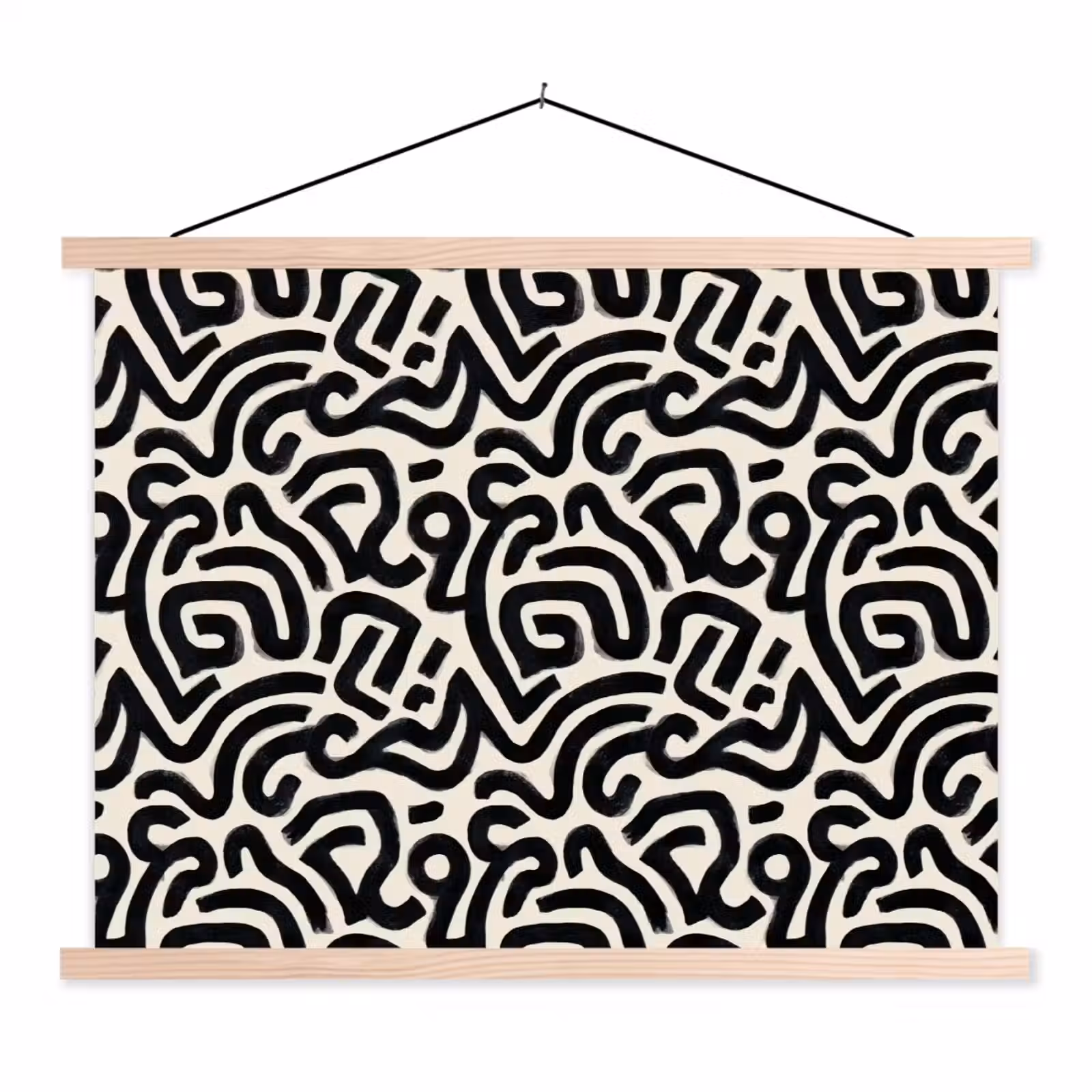 Schoolplaat - Modern - Abstract - Zwart — 1