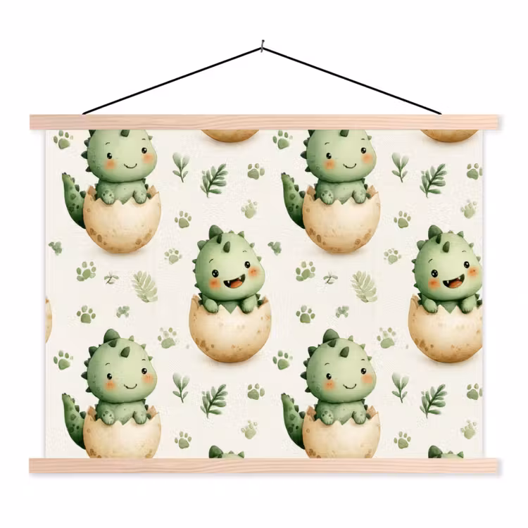 Schoolplaat - Dino - Eieren - Groen — 1