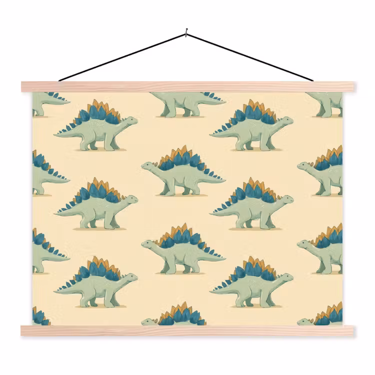 Schoolplaat - Dino - Patroon - Groen — 1