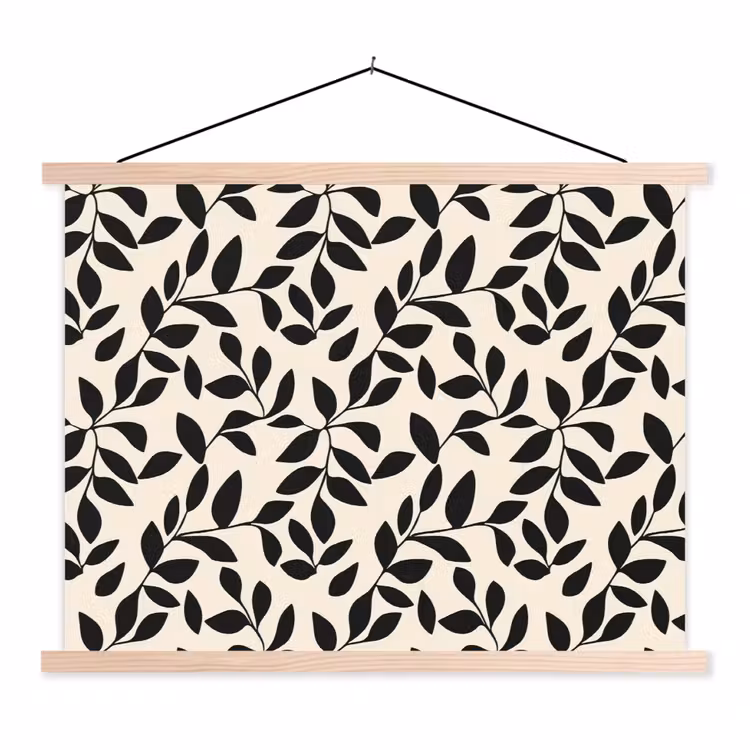 Schoolplaat - Elegant - Patroon - Zwart - Beige — 1