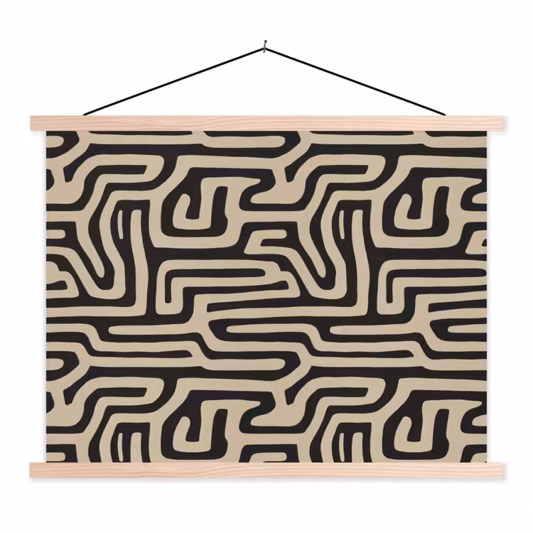 Schoolplaat - Grafisch - Lijnen - Zwart — 1