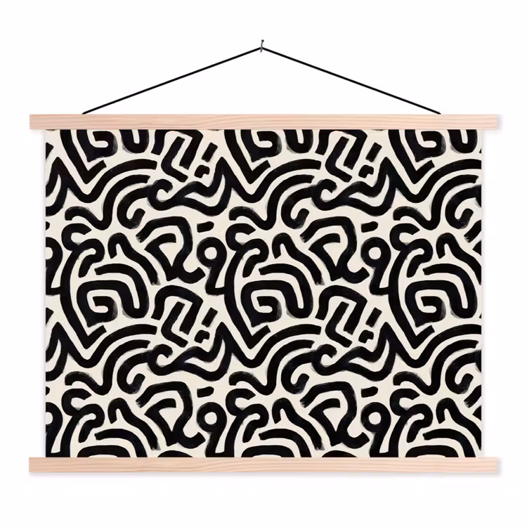 Schoolplaat - Modern - Abstract - Zwart — 1