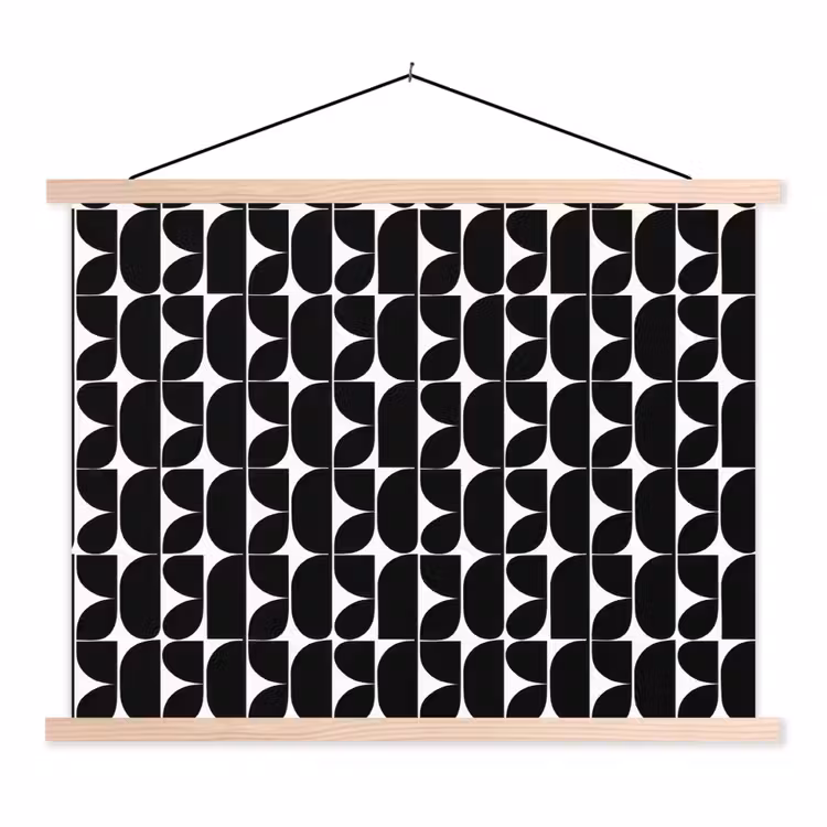 Schoolplaat - Modern - Geometrisch - Zwart — 1