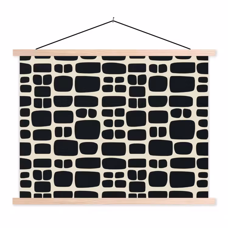 Schoolplaat - Modern - Organisch - Zwart — 1